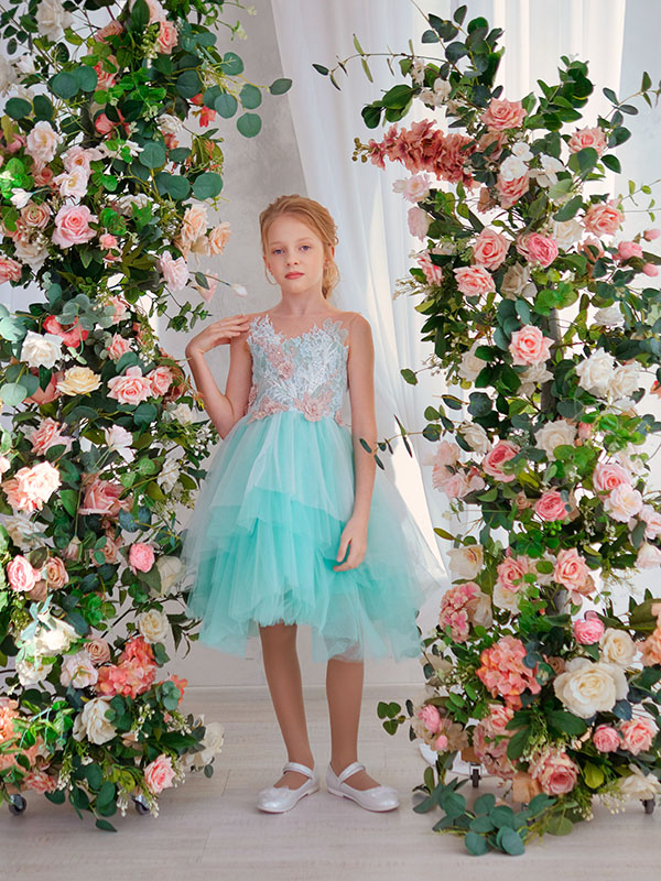 Детское платье Моника мята